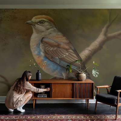 60D-Fototapete fürs Wohnzimmer mit Vogelporträt