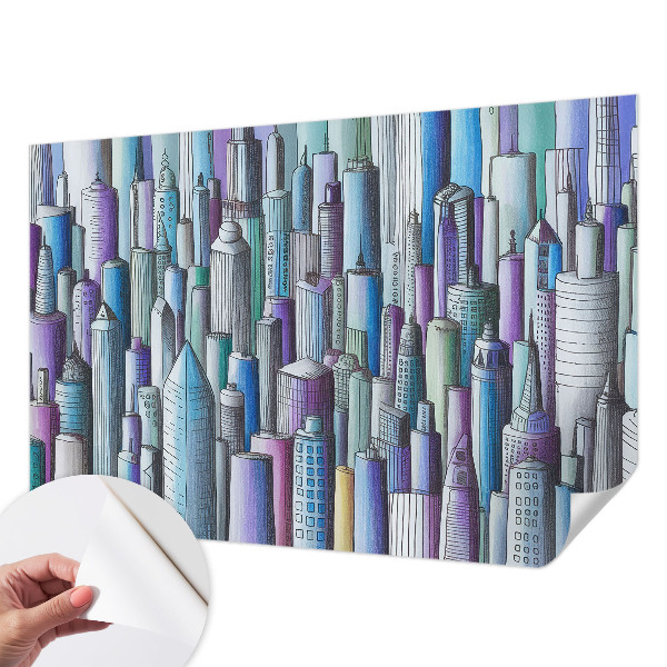 Fototapete nach Maß Wolkenkratzer der Stadt