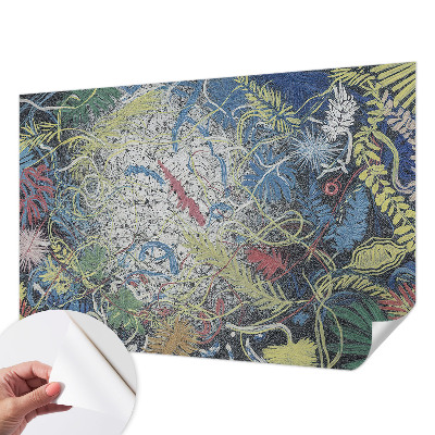 Motivtapete fürs Wohnzimmer Pflanzenwirbel