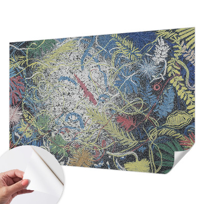 Motivtapete fürs Wohnzimmer Pflanzenwirbel