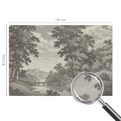 Hochwertige Bildtapete Burg und Brücke