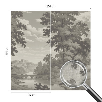 Hochwertige Bildtapete Burg und Brücke