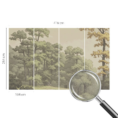 Vintage tapete Waldidylle