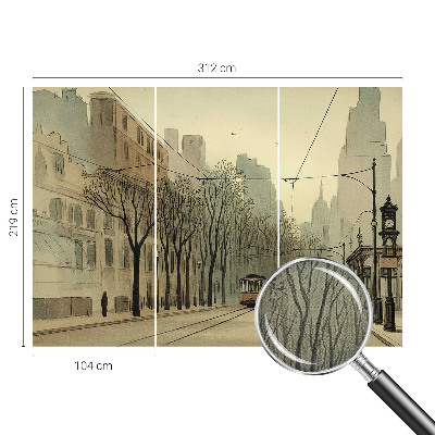 Selbstklebende Fototapete für die Wand mit einem Motiv namens „Urbane Symmetrie“