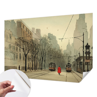 Selbstklebende Fototapete für die Wand mit einem Motiv namens „Urbane Symmetrie“