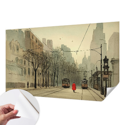 Selbstklebende Fototapete für die Wand mit einem Motiv namens „Urbane Symmetrie“
