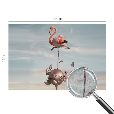Selbstklebende Fototapete mit elegantem Flamingo-Motiv