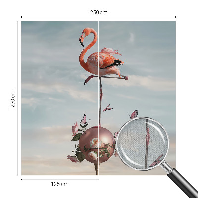 Selbstklebende Fototapete mit elegantem Flamingo-Motiv