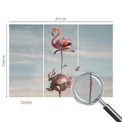 Selbstklebende Fototapete mit elegantem Flamingo-Motiv
