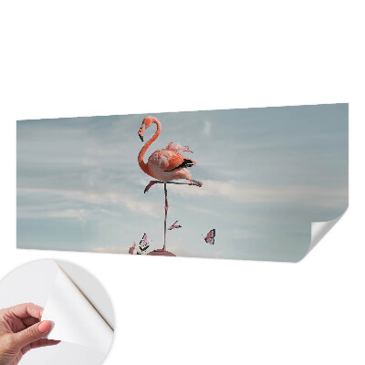 Selbstklebende Fototapete mit elegantem Flamingo-Motiv