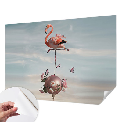 Selbstklebende Fototapete mit elegantem Flamingo-Motiv