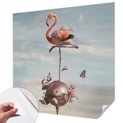Selbstklebende Fototapete mit elegantem Flamingo-Motiv