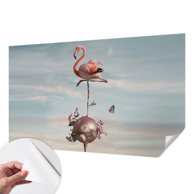 Selbstklebende Fototapete mit elegantem Flamingo-Motiv