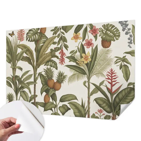 Selbstklebende Fototapete fürs Wohnzimmer mit exotischem Naturmotiv