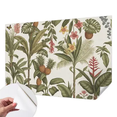 Selbstklebende Fototapete fürs Wohnzimmer mit exotischem Naturmotiv
