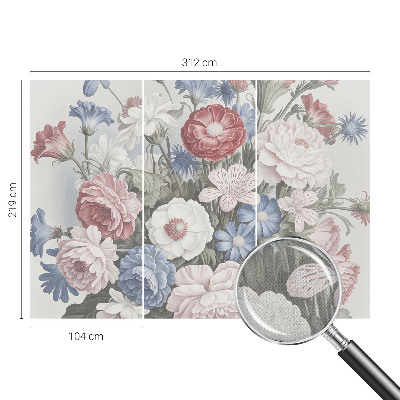 61D-Fototapete Bunter Blumenstrauß