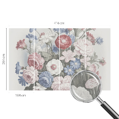 61D-Fototapete Bunter Blumenstrauß