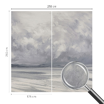 61D-Fototapete fürs Wohnzimmer mit Motiv ‚Ein Sturm am Horizont‘