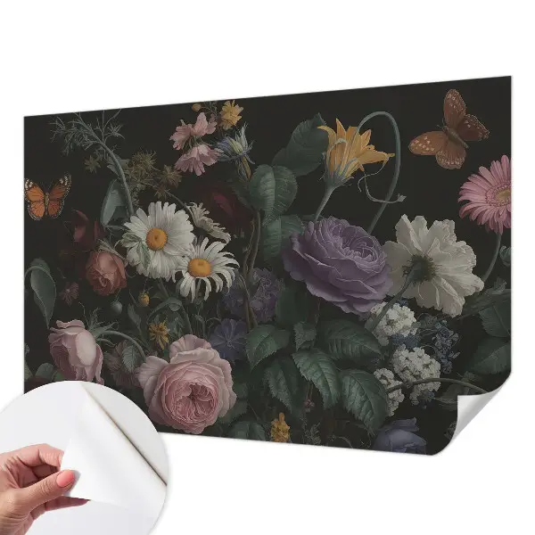 Selbstklebende Fototapete für die Wand mit floralem Eleganzmotiv
