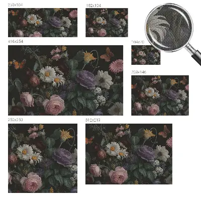 Selbstklebende Fototapete für die Wand mit floralem Eleganzmotiv