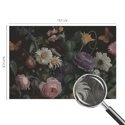 Selbstklebende Fototapete für die Wand mit floralem Eleganzmotiv