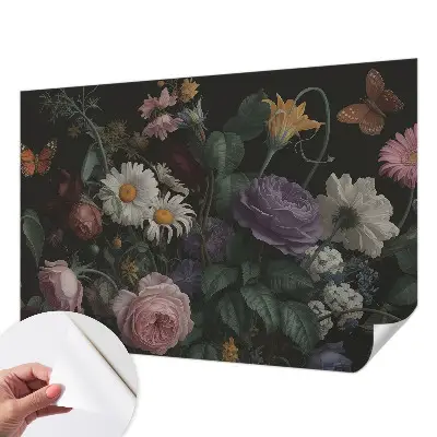 Selbstklebende Fototapete für die Wand mit floralem Eleganzmotiv