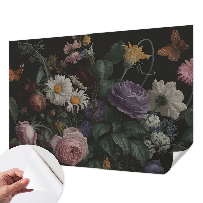 Selbstklebende Fototapete für die Wand Florale Eleganz
