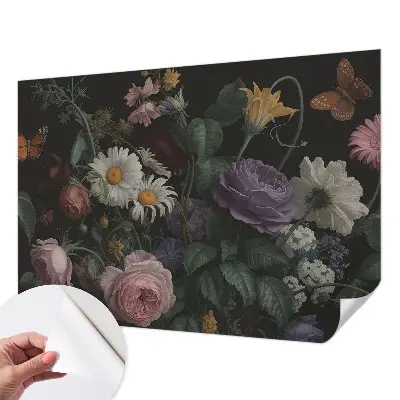 Selbstklebende Fototapete für die Wand mit floralem Eleganzmotiv