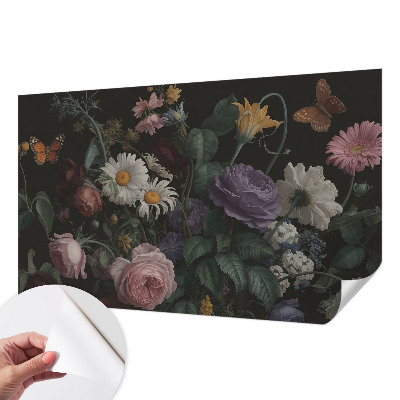 Selbstklebende Fototapete für die Wand Florale Eleganz
