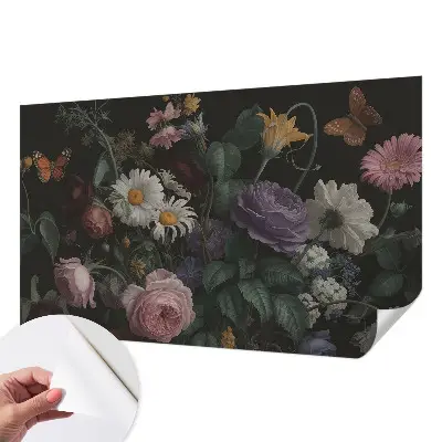 Selbstklebende Fototapete für die Wand mit floralem Eleganzmotiv