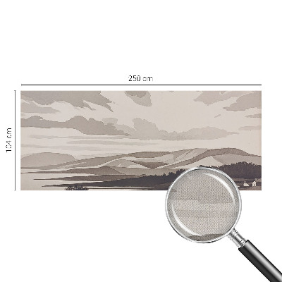 Selbstklebende Fototapete fürs Schlafzimmer mit einer friedlichen Landschaft