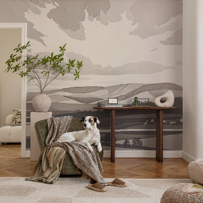 Selbstklebende Fototapete fürs Schlafzimmer Eine friedliche Landschaft