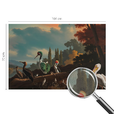 Selbstklebende Fototapete mit malerischem Vogelmotiv