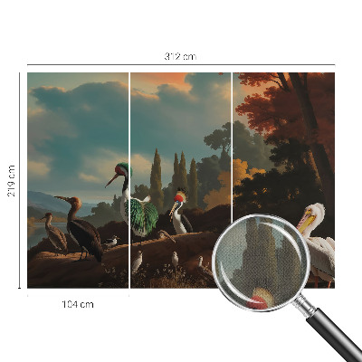 Selbstklebende Fototapete mit malerischem Vogelmotiv