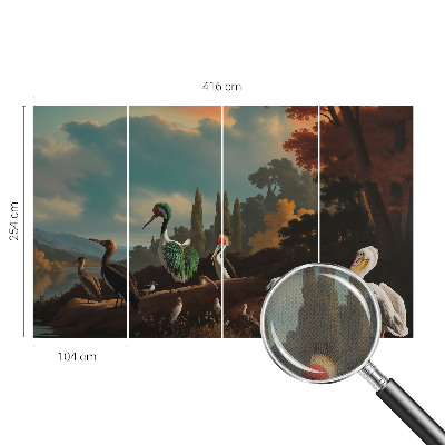 Selbstklebende Fototapete mit malerischem Vogelmotiv