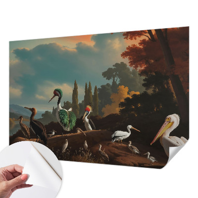Selbstklebende Fototapete mit malerischem Vogelmotiv