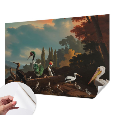 Selbstklebende Fototapete mit malerischem Vogelmotiv
