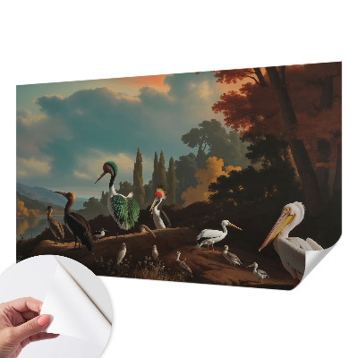 Selbstklebende Fototapete mit malerischem Vogelmotiv