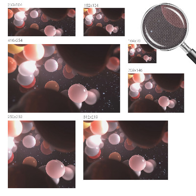 62D-Fototapete fürs Schlafzimmer mit Motiv von Weltraumkugeln