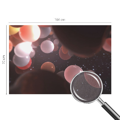 62D-Fototapete fürs Schlafzimmer mit Motiv von Weltraumkugeln