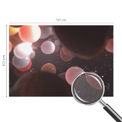 62D-Fototapete fürs Schlafzimmer mit Motiv von Weltraumkugeln