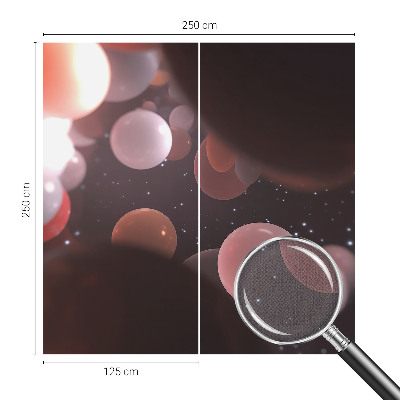 62D-Fototapete fürs Schlafzimmer mit Motiv von Weltraumkugeln