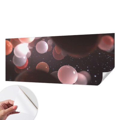 62D-Fototapete fürs Schlafzimmer mit Motiv von Weltraumkugeln
