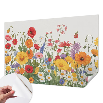 Motivtapete nach Maß mit Blumenwiesen-Motiv