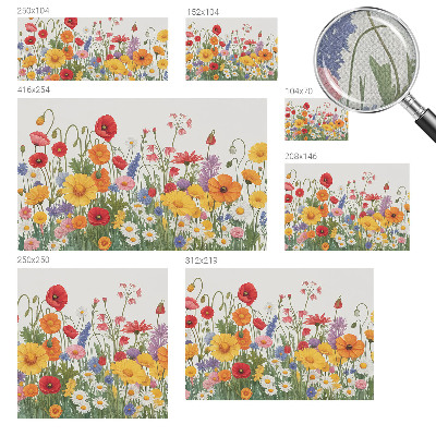 Motivtapete nach Maß mit Blumenwiesen-Motiv