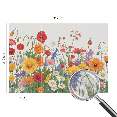 Motivtapete nach Maß mit Blumenwiesen-Motiv