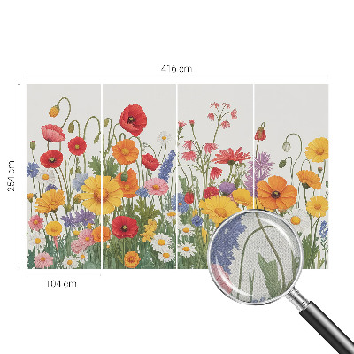 Motivtapete nach Maß mit Blumenwiesen-Motiv