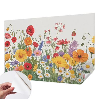 Motivtapete nach Maß mit Blumenwiesen-Motiv