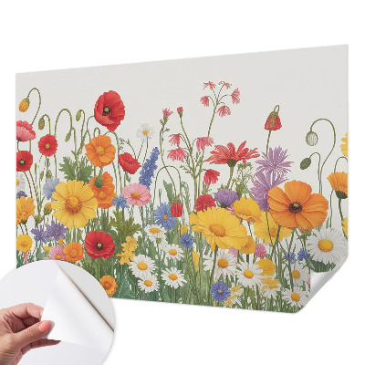 Motivtapete nach Maß mit Blumenwiesen-Motiv