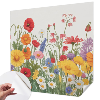 Motivtapete nach Maß mit Blumenwiesen-Motiv